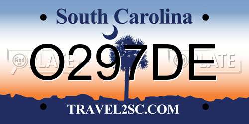 O297DE South Carolina License Plate
