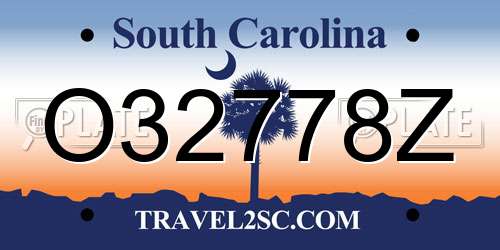 O32778Z South Carolina License Plate