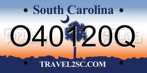 O40120Q South Carolina License Plate