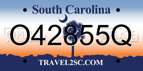 O42855Q South Carolina License Plate