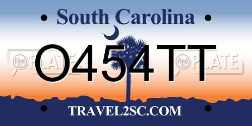 O454TT South Carolina License Plate