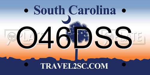 O46DSS South Carolina License Plate