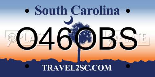 O46OBS South Carolina License Plate