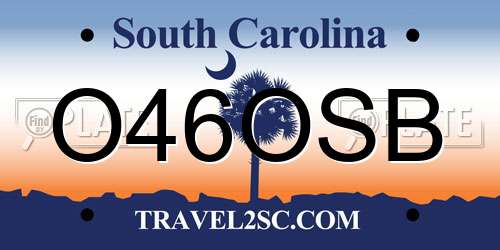 O46OSB South Carolina License Plate