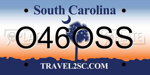 O46OSS South Carolina License Plate