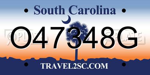 O47348G South Carolina License Plate