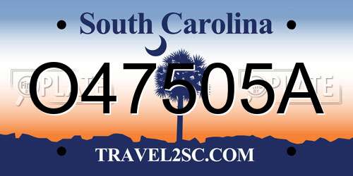 O47505A South Carolina License Plate