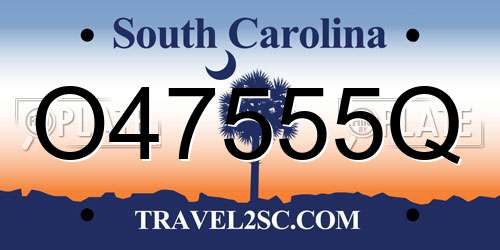 O47555Q South Carolina License Plate