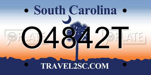 O4842T South Carolina License Plate