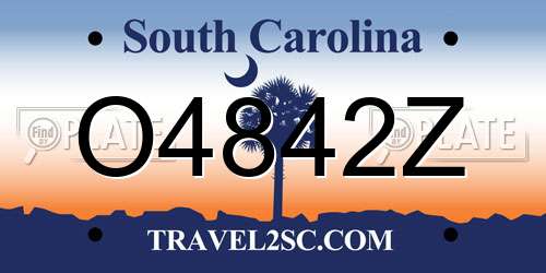 O4842Z South Carolina License Plate