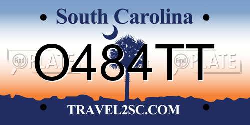 O484TT South Carolina License Plate