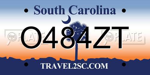 O484ZT South Carolina License Plate