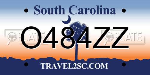 O484ZZ South Carolina License Plate