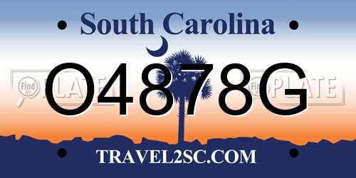 O4878G South Carolina License Plate
