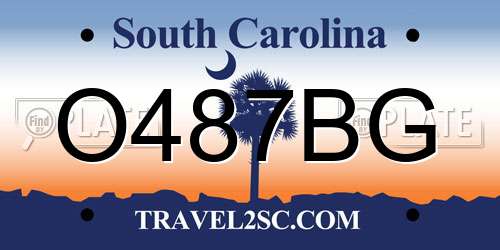 O487BG South Carolina License Plate