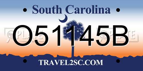 O51145B South Carolina License Plate