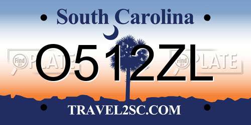 O512ZL South Carolina License Plate
