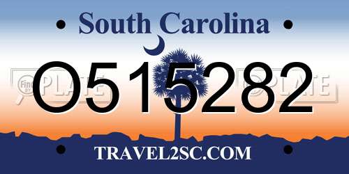 O515282 South Carolina License Plate