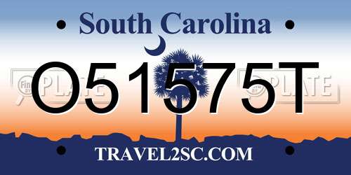O51575T South Carolina License Plate