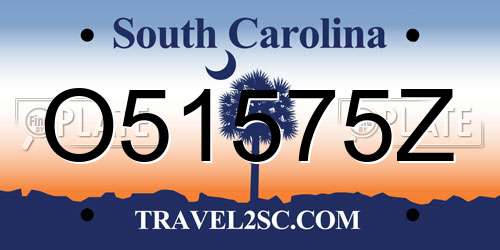 O51575Z South Carolina License Plate