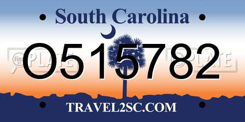 O515782 South Carolina License Plate