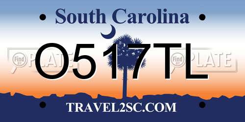 O517TL South Carolina License Plate