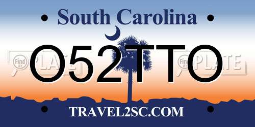 O52TTO South Carolina License Plate