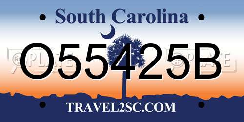O55425B South Carolina License Plate