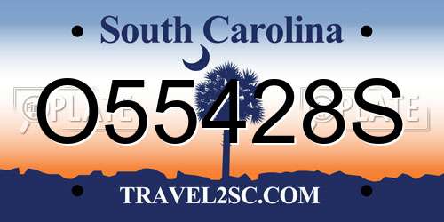 O55428S South Carolina License Plate