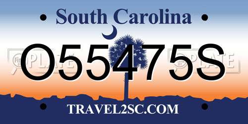 O55475S South Carolina License Plate