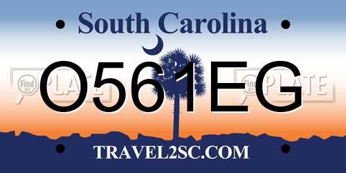 O561EG South Carolina License Plate