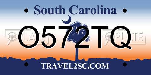O572TQ South Carolina License Plate