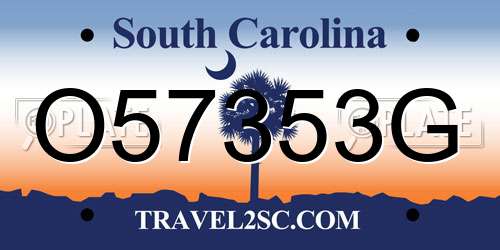 O57353G South Carolina License Plate