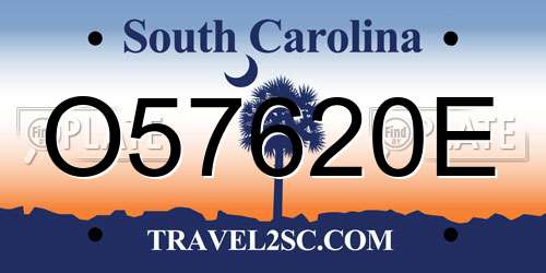 O57620E South Carolina License Plate