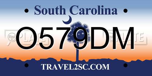 O579DM South Carolina License Plate