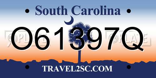 O61397Q South Carolina License Plate