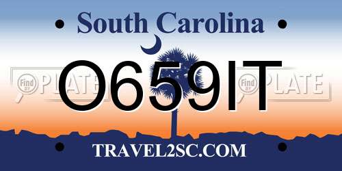O659IT South Carolina License Plate