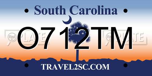 O712TM South Carolina License Plate