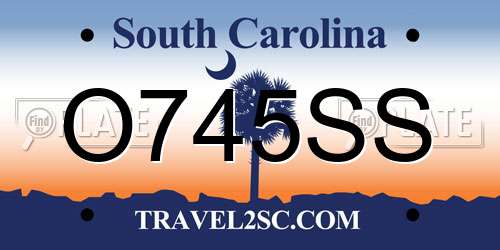 O745SS South Carolina License Plate