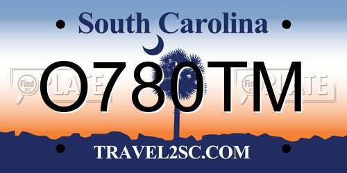 O780TM South Carolina License Plate