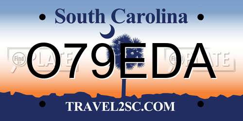 O79EDA South Carolina License Plate