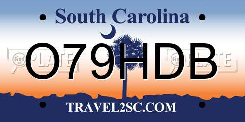 O79HDB South Carolina License Plate