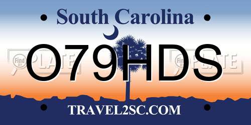 O79HDS South Carolina License Plate