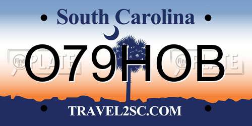 O79HOB South Carolina License Plate