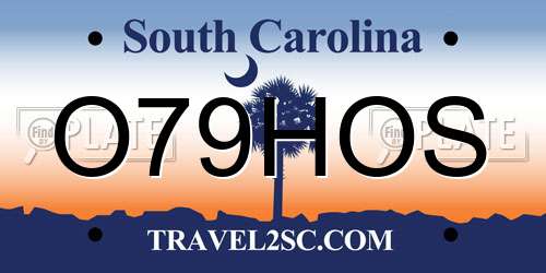 O79HOS South Carolina License Plate