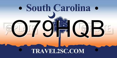 O79HQB South Carolina License Plate