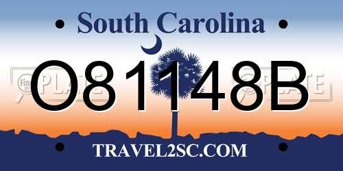 O81148B South Carolina License Plate