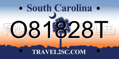 O81828T South Carolina License Plate