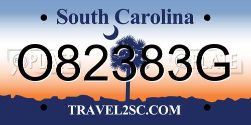 O82383G South Carolina License Plate