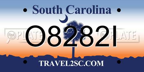 O8282I South Carolina License Plate